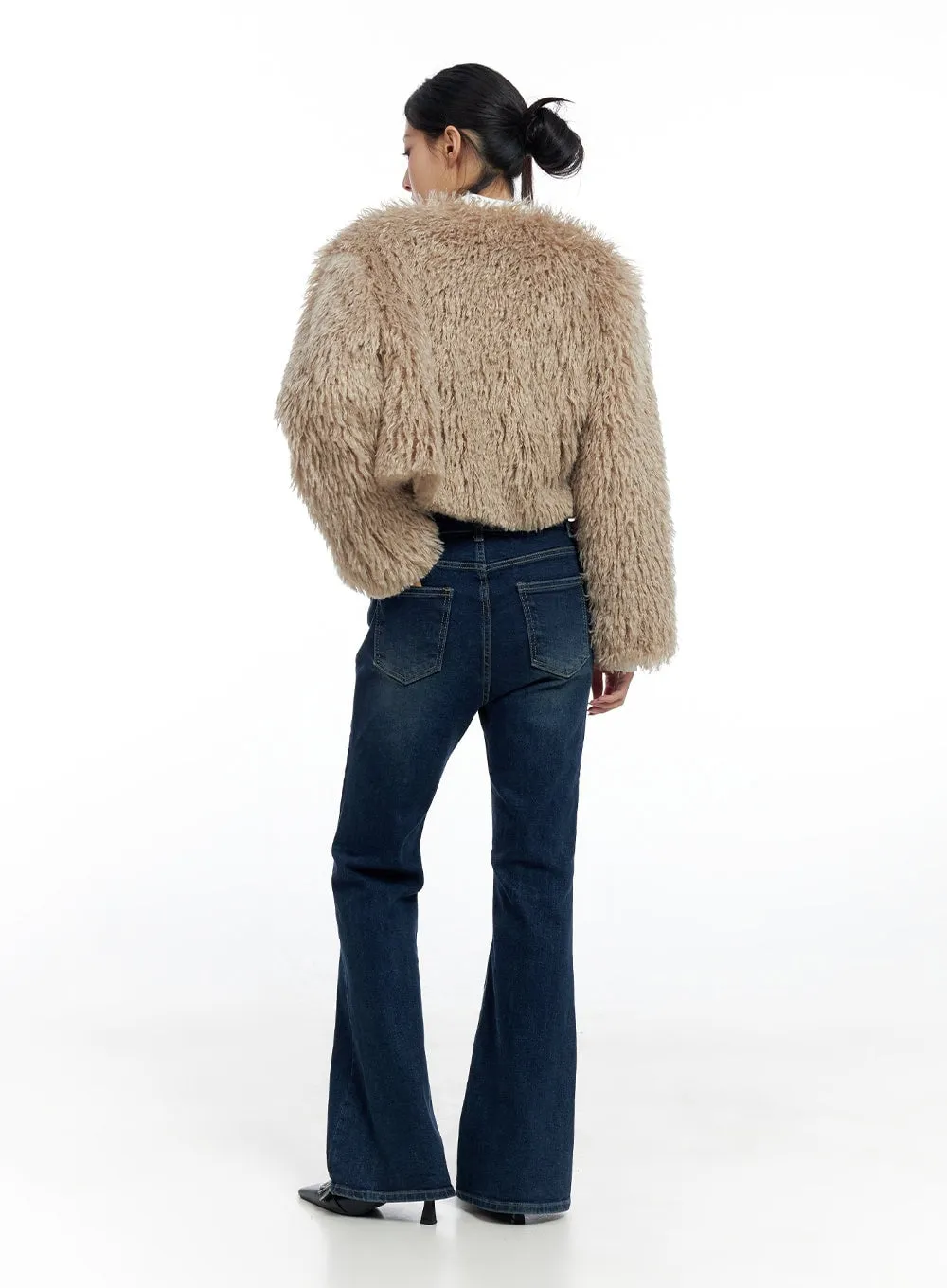 Faux Fur Crop Jacket CO425