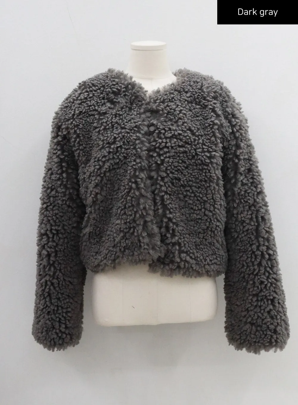 Faux Fur Hook Cropped Jacket CD20