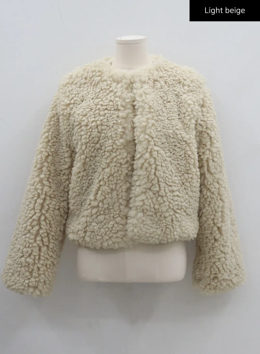 Faux Fur Hook Cropped Jacket CD20