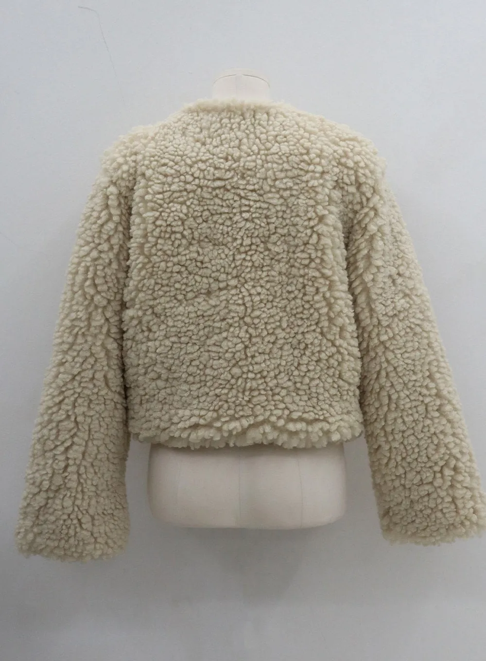 Faux Fur Hook Cropped Jacket CD20