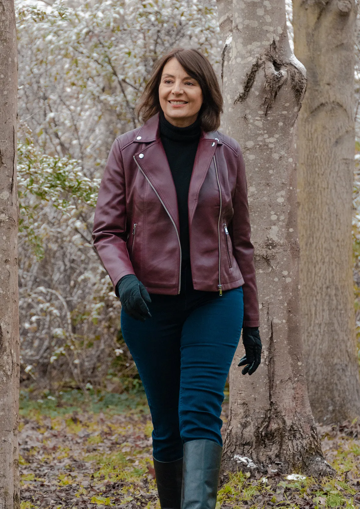 Faux Leather Biker Jacket