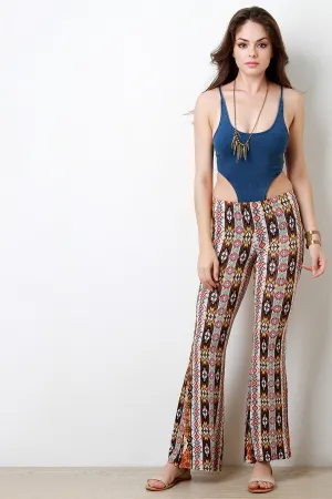 Floral Bohemian Bell Bottom Pants