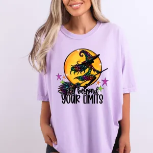 Fly Beyond Your Limits Witch Halloween Shirt Comfort Colors