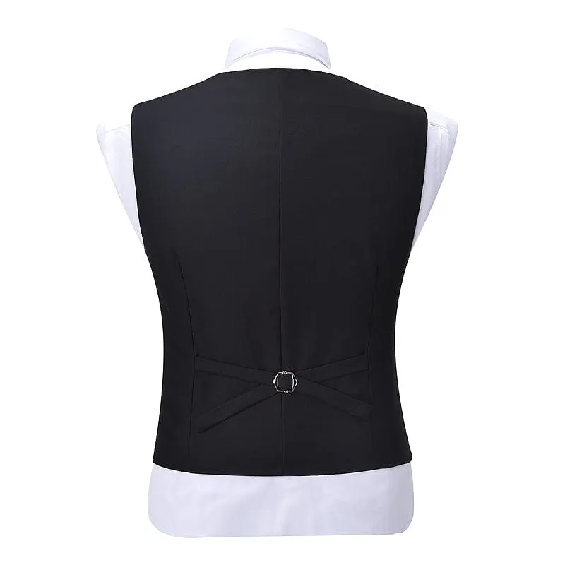 Formal Men's Suit Vest Flat U Neck Waistcoat