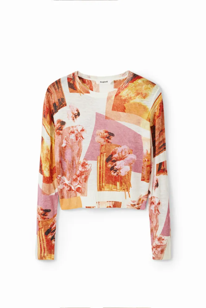 Fotina Fine Collage Pullover By Desigual