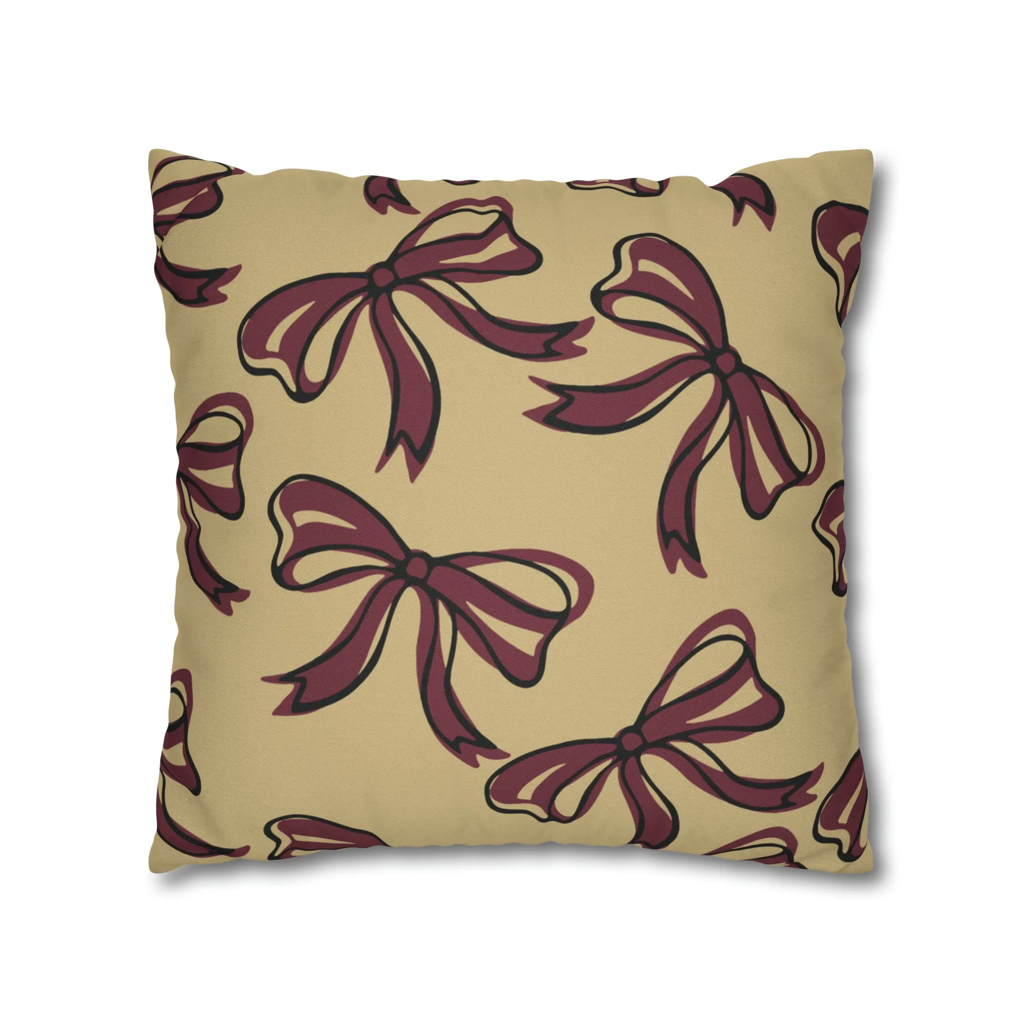 FSU Gold Pillow w Bows in Black and Gold