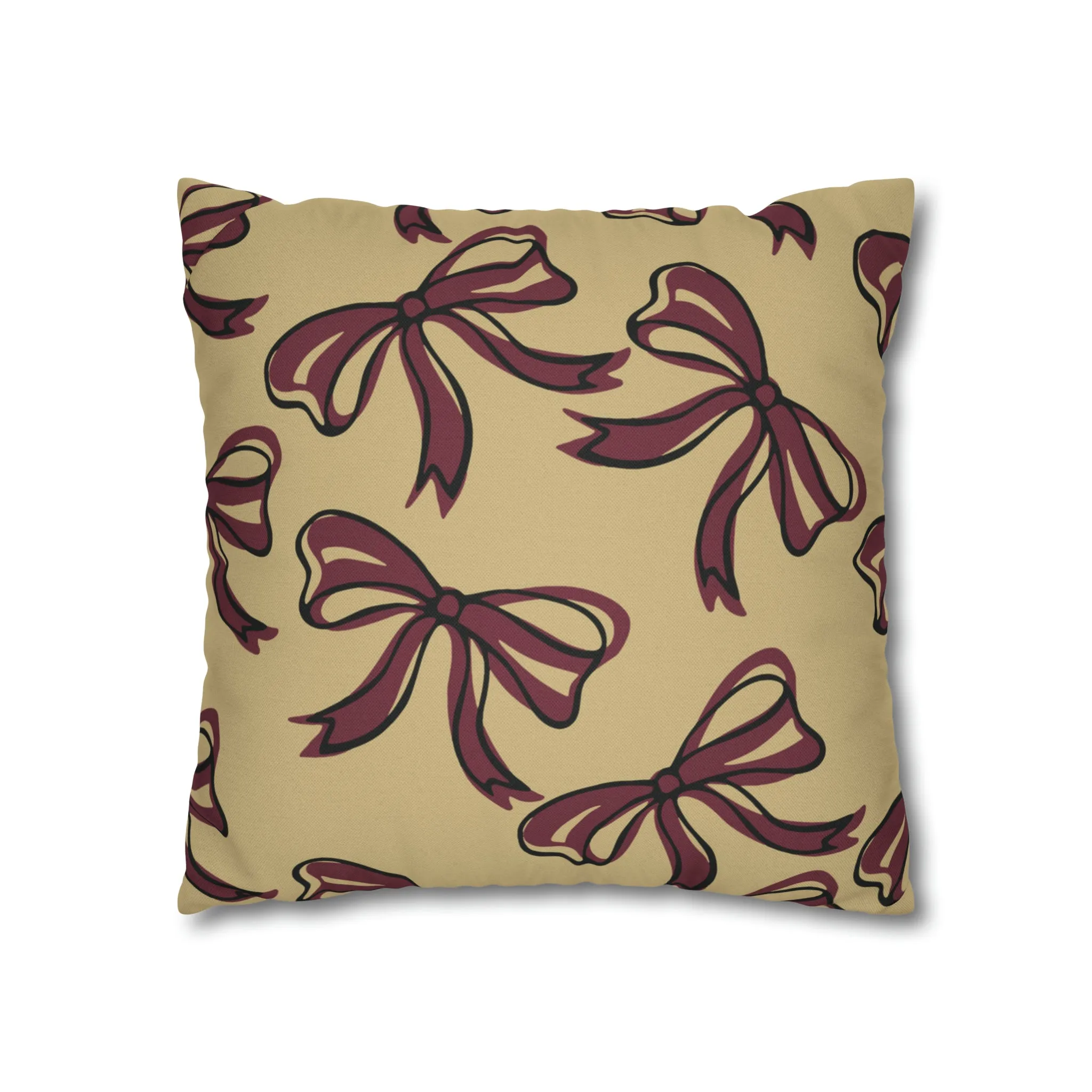 FSU Gold Pillow w Bows in Black and Gold