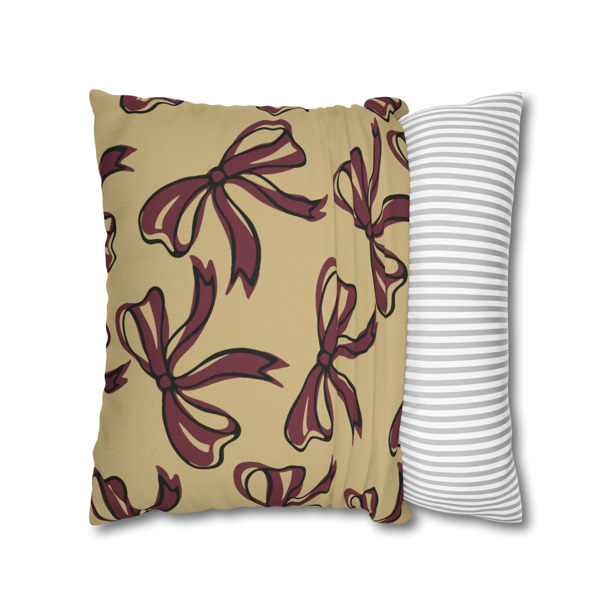 FSU Gold Pillow w Bows in Black and Gold