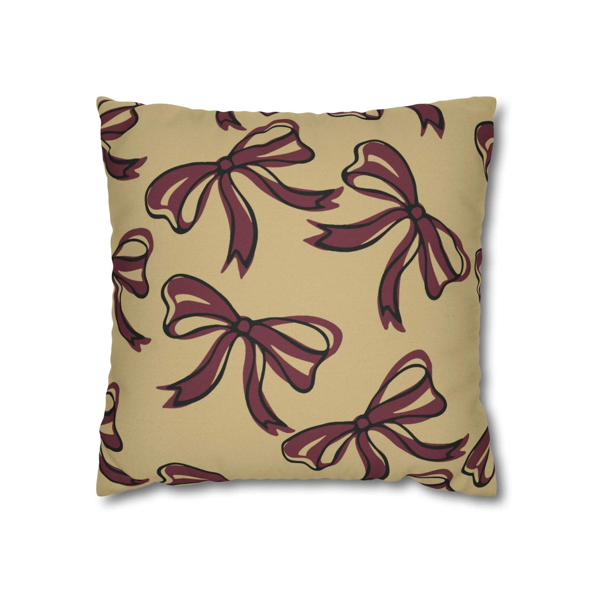 FSU Gold Pillow w Bows in Black and Gold