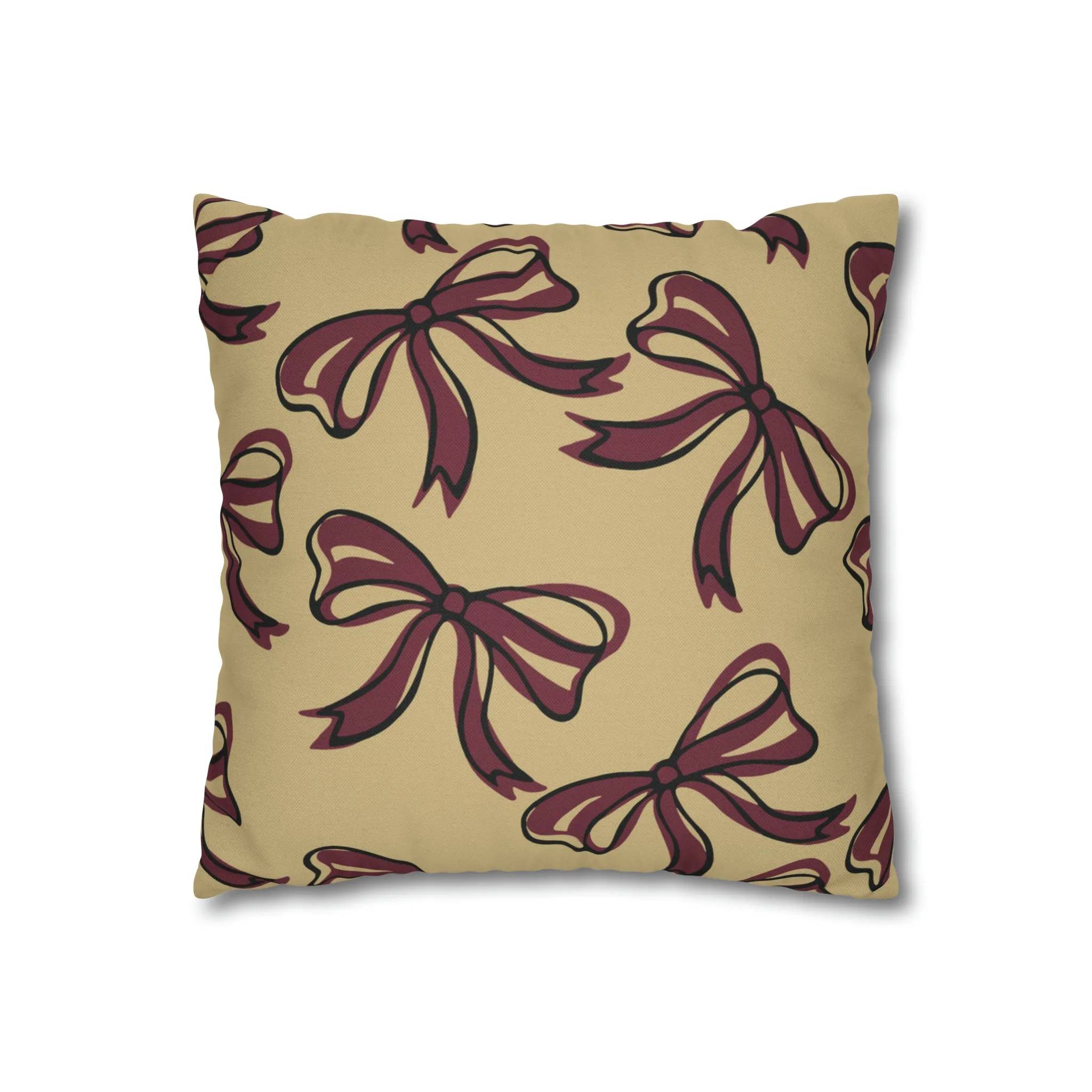 FSU Gold Pillow w Bows in Black and Gold