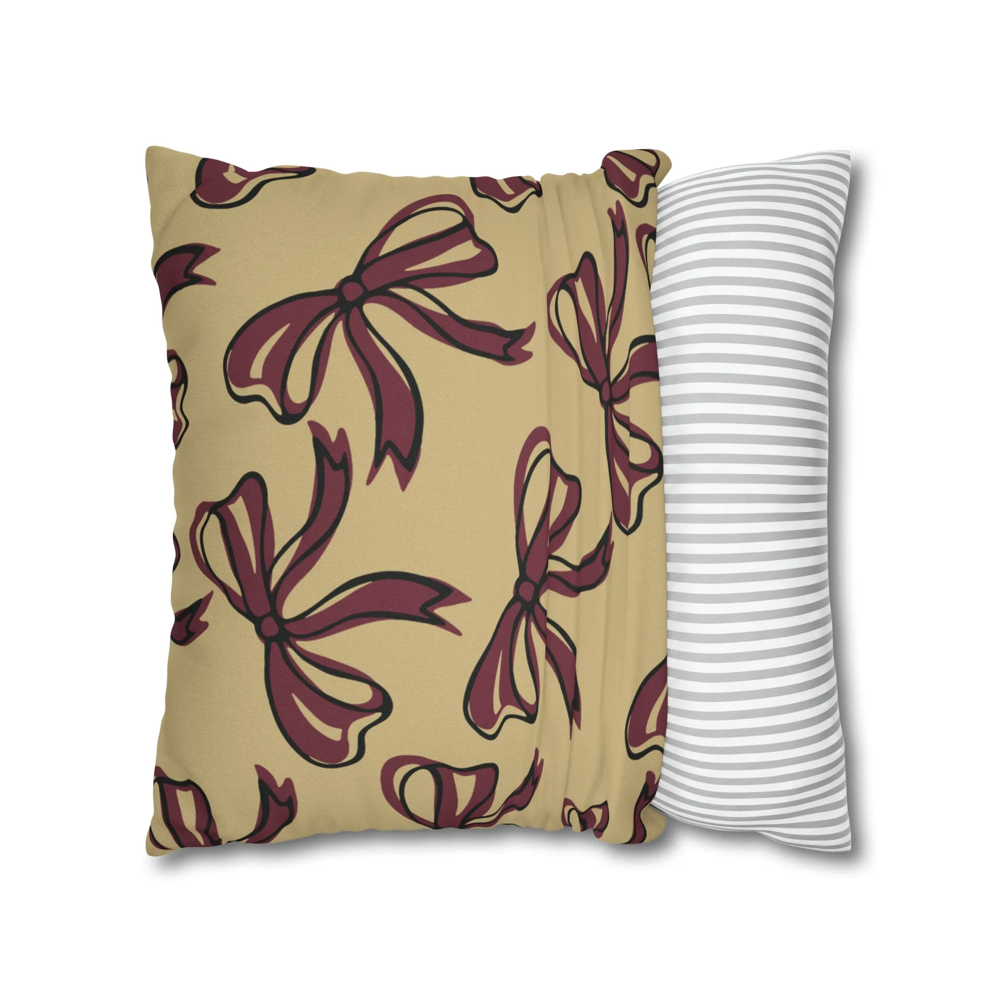 FSU Gold Pillow w Bows in Black and Gold