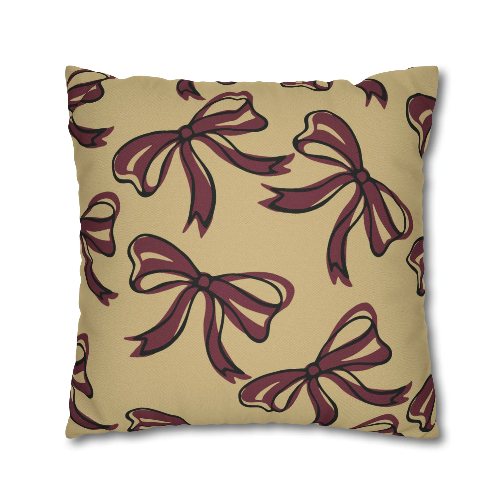 FSU Gold Pillow w Bows in Black and Gold