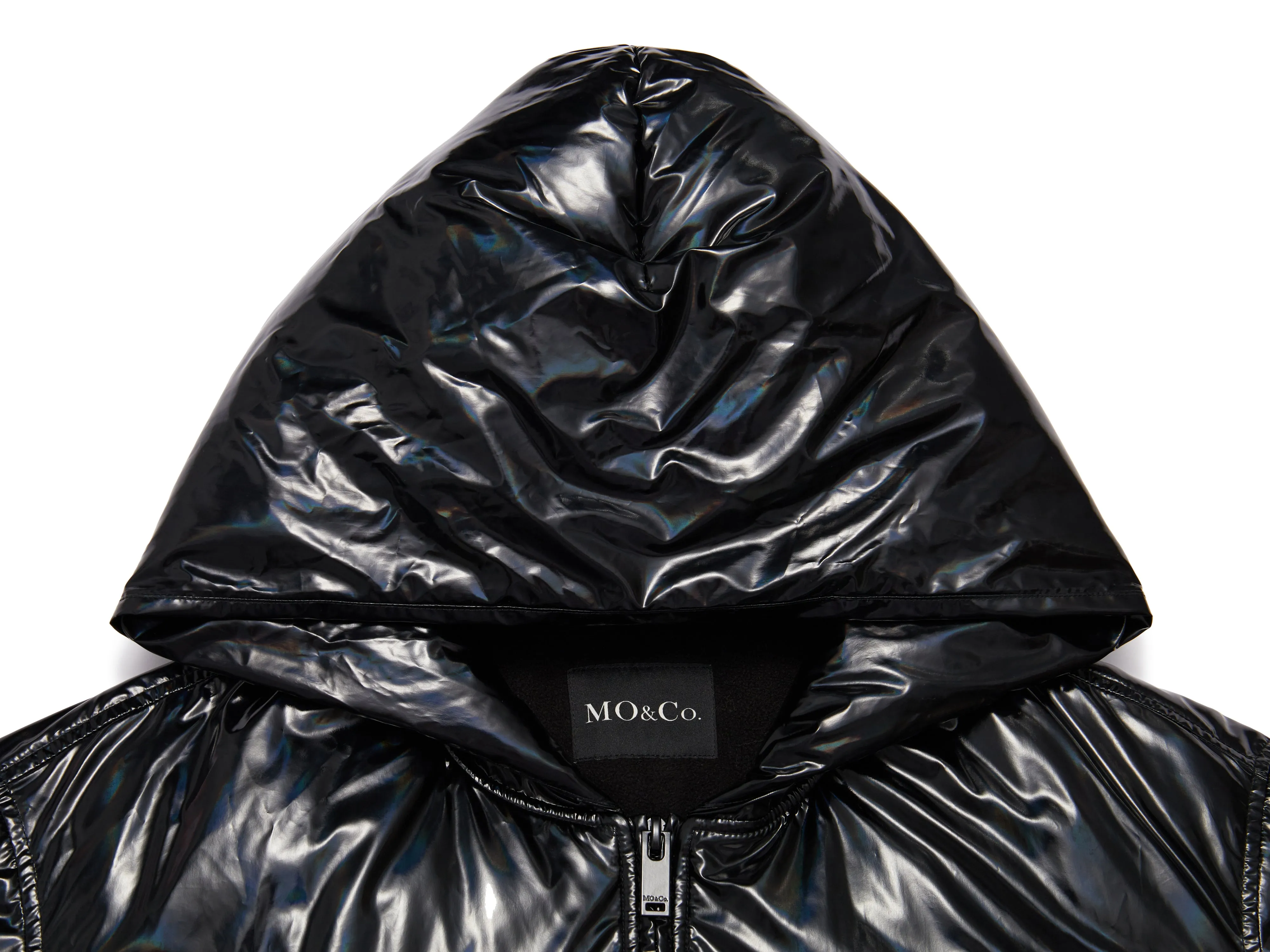 Glossy Hooded Down Jacket