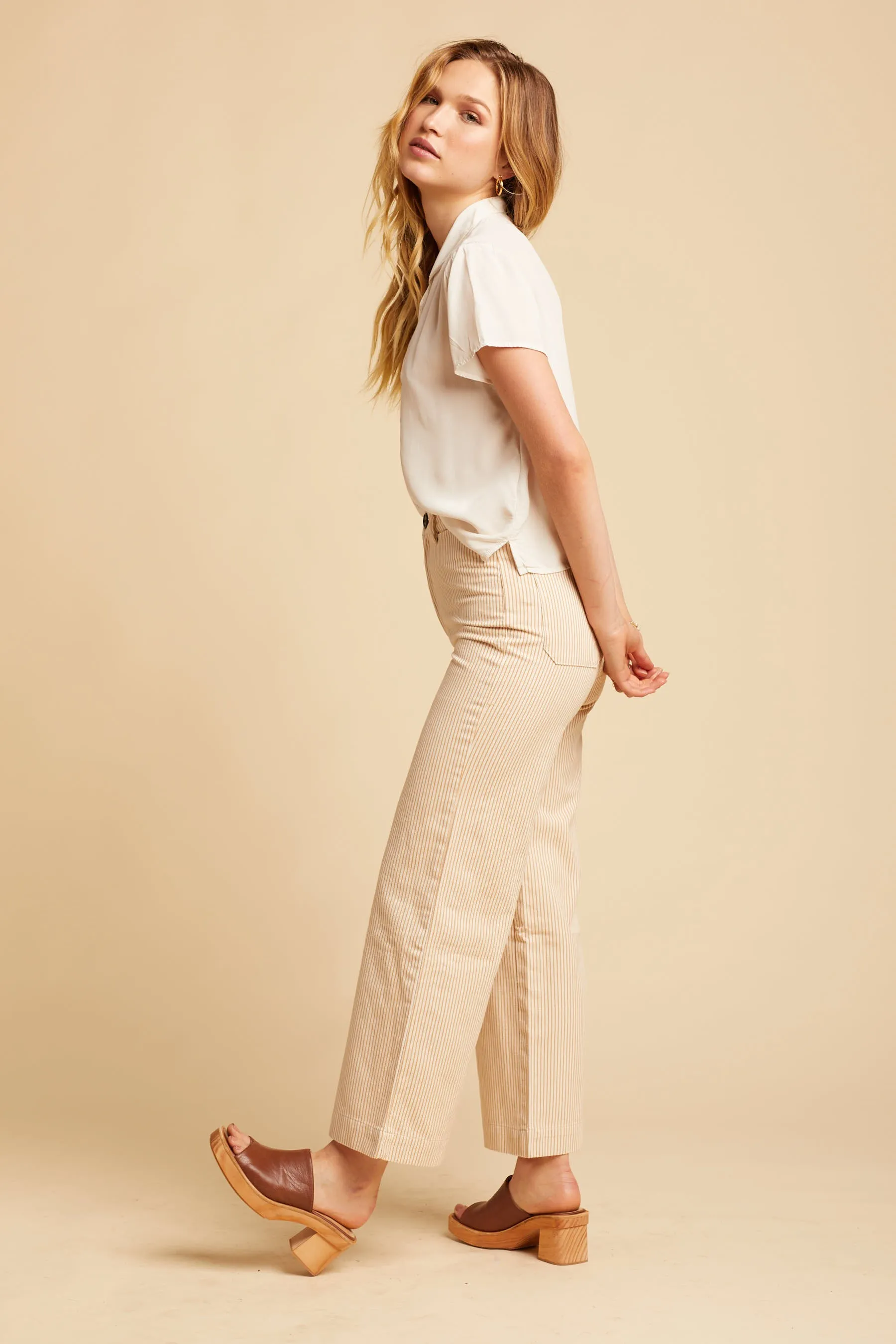 Gold Stripe Old Mate Pant