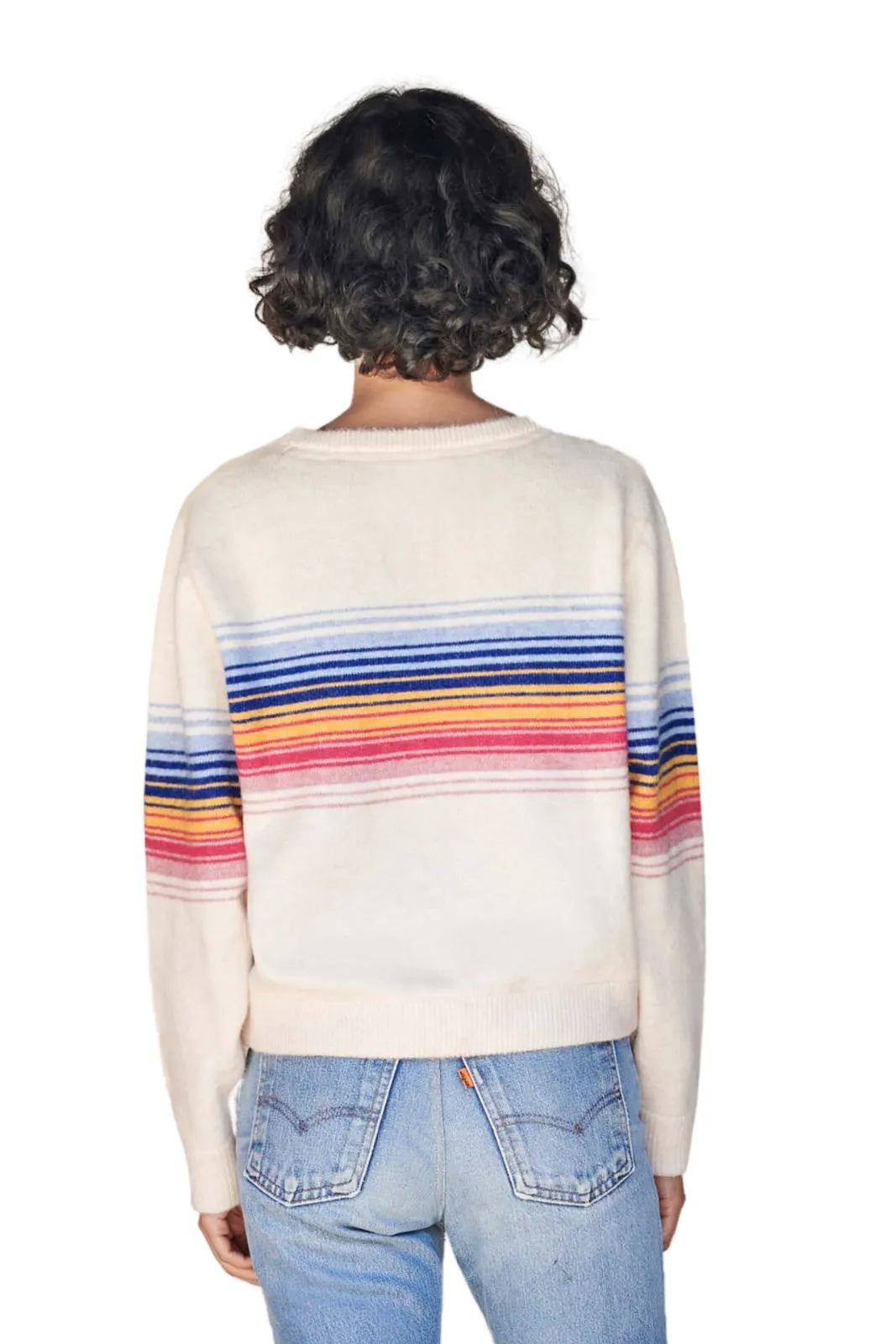 Gradient Stripe Sweater, Eggshell