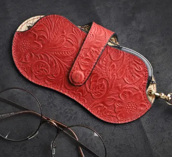 Handmade Leather Elegant Eyeglasses Case