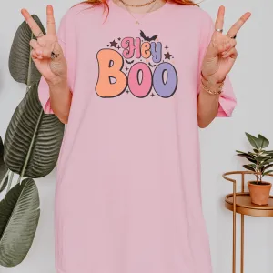 Hey Boo Halloween Shirt Comfort Colors