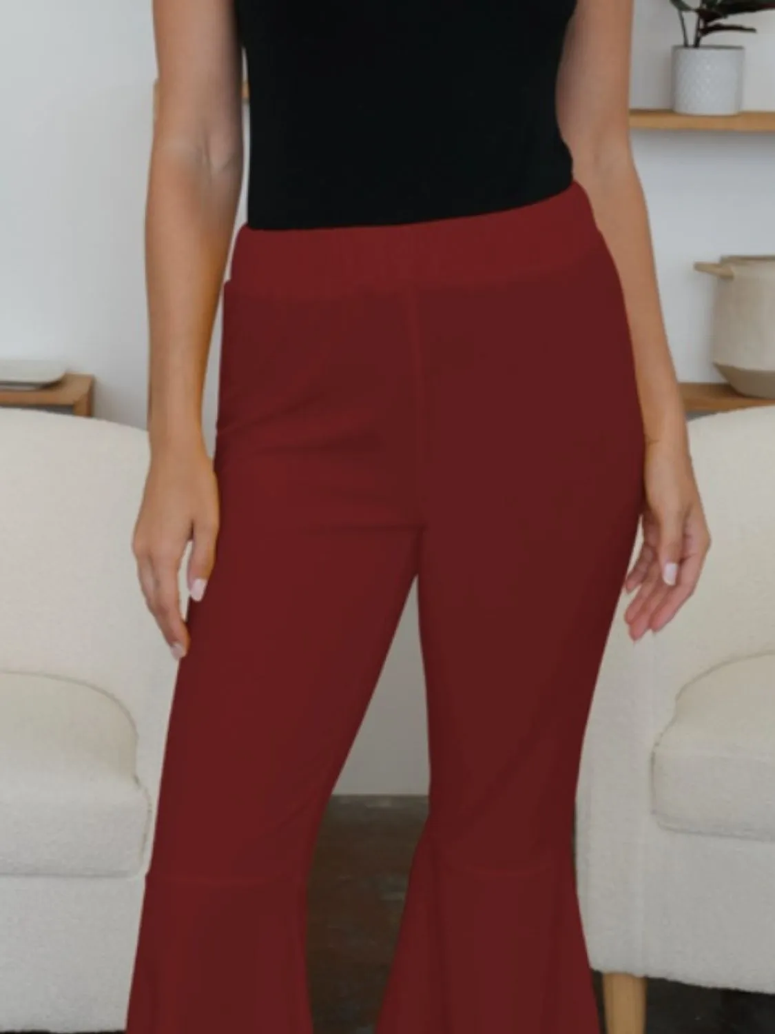 High-Low Bootcut Pants