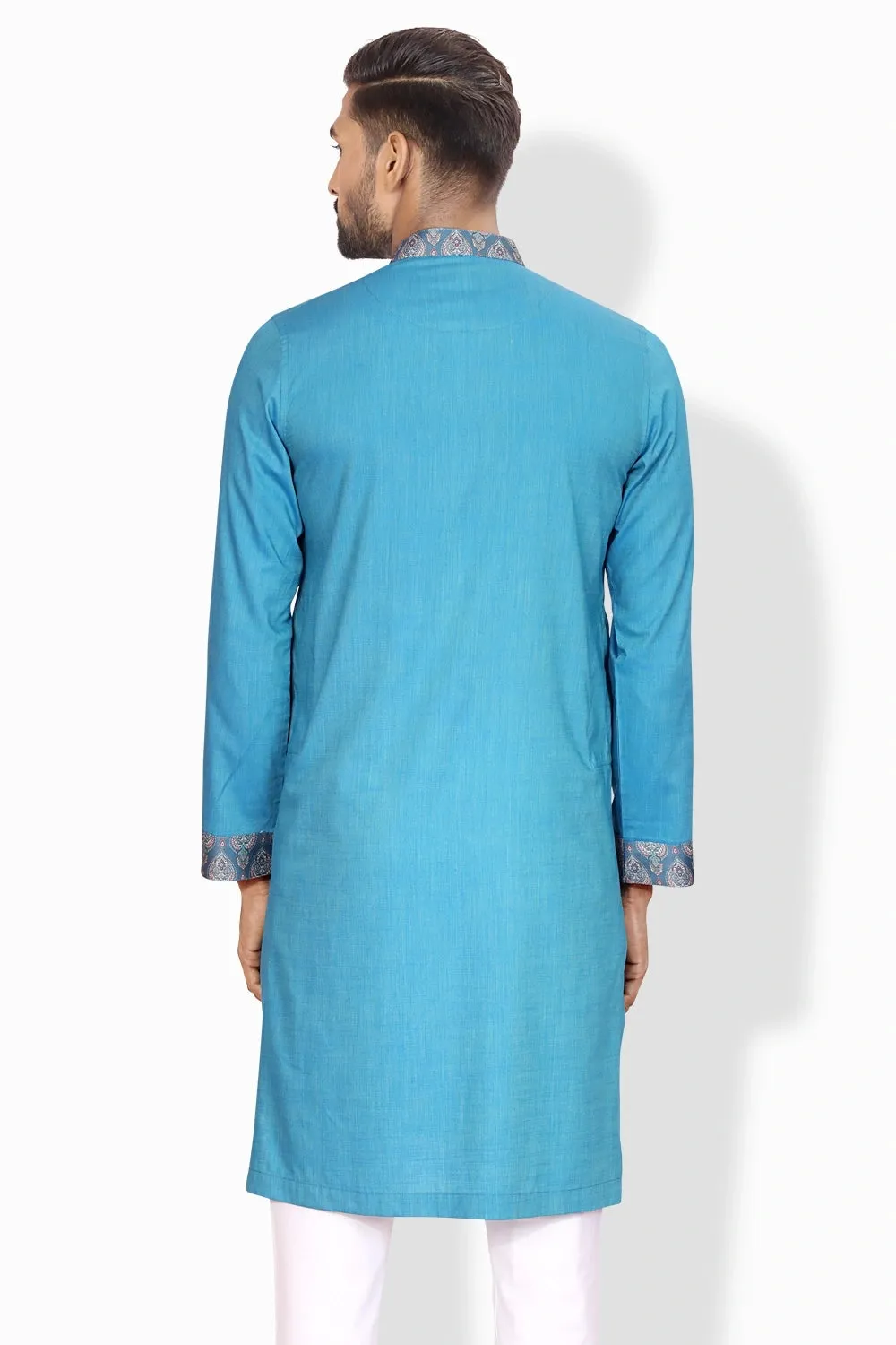 Highlighted Contrasting Regular Fit Panjabi