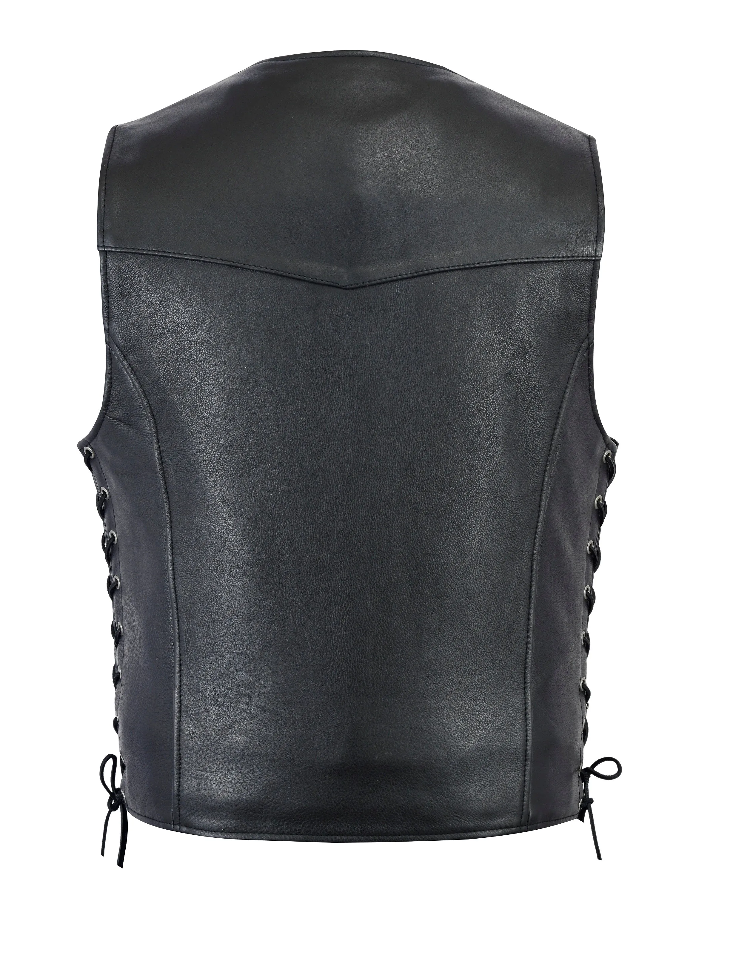 HL11361 Straight bottom Gun pocket leather vest