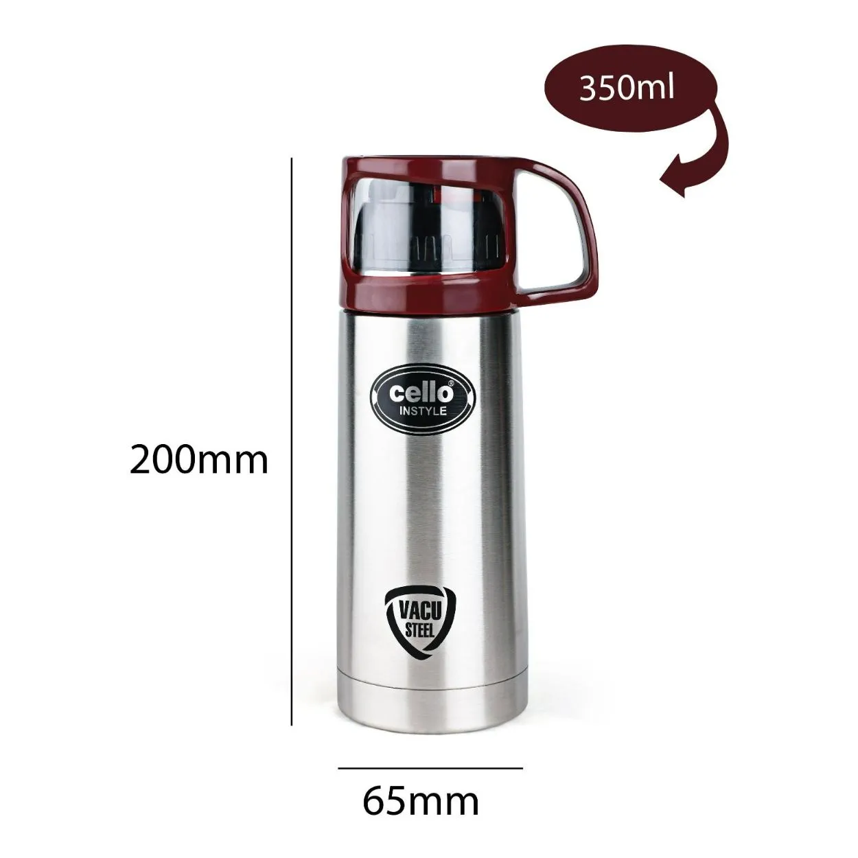 Instyle Flask, Vacusteel Water Bottle, 350ml