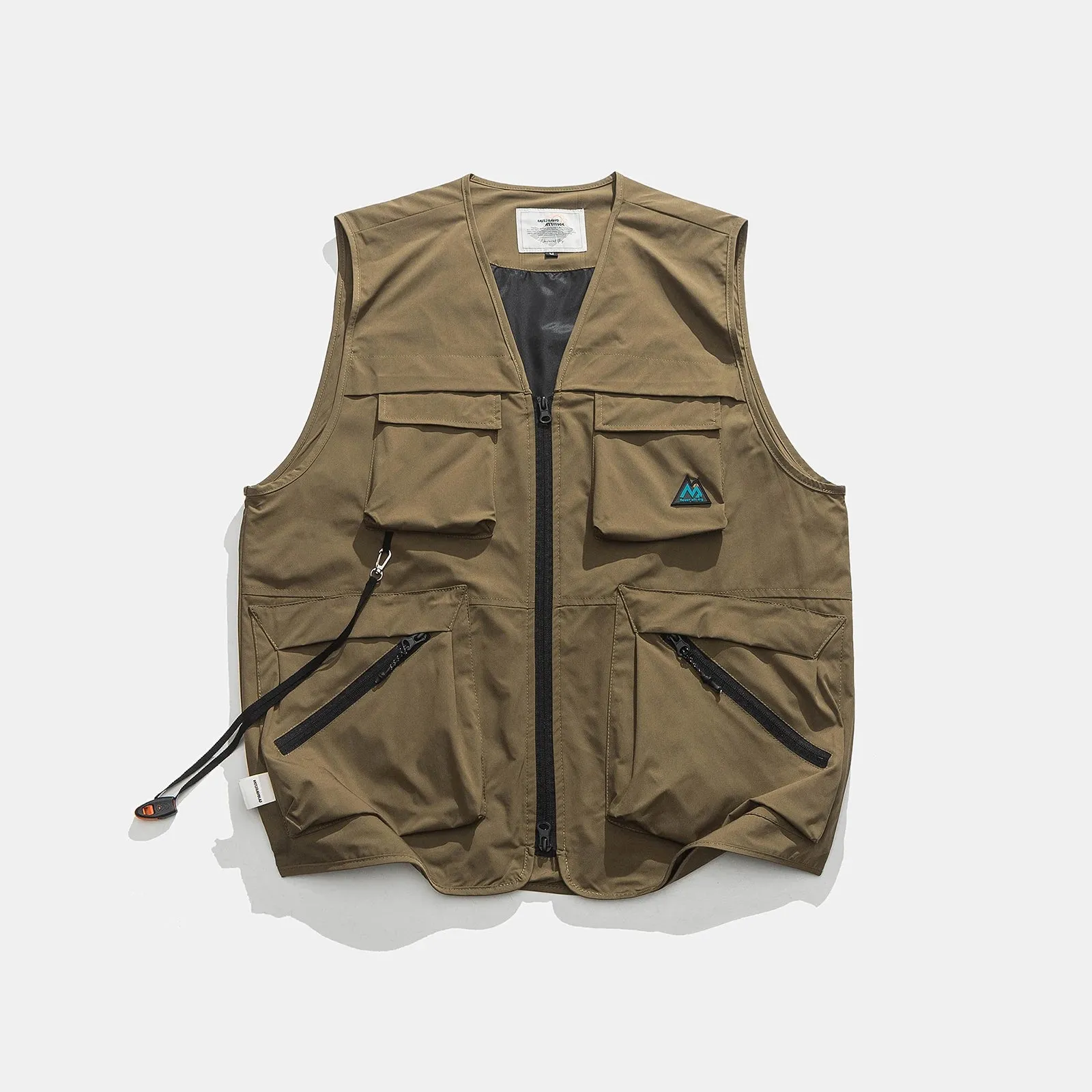 Japanese Streetwear Multi Pocket Cargo Vest - Casual Sleeveless Jacket