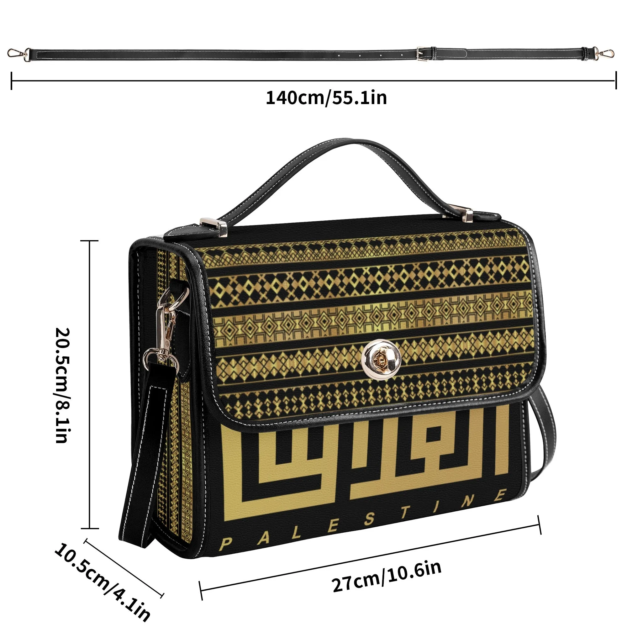 Jerusalem Elegant Shoulder Bag - Black