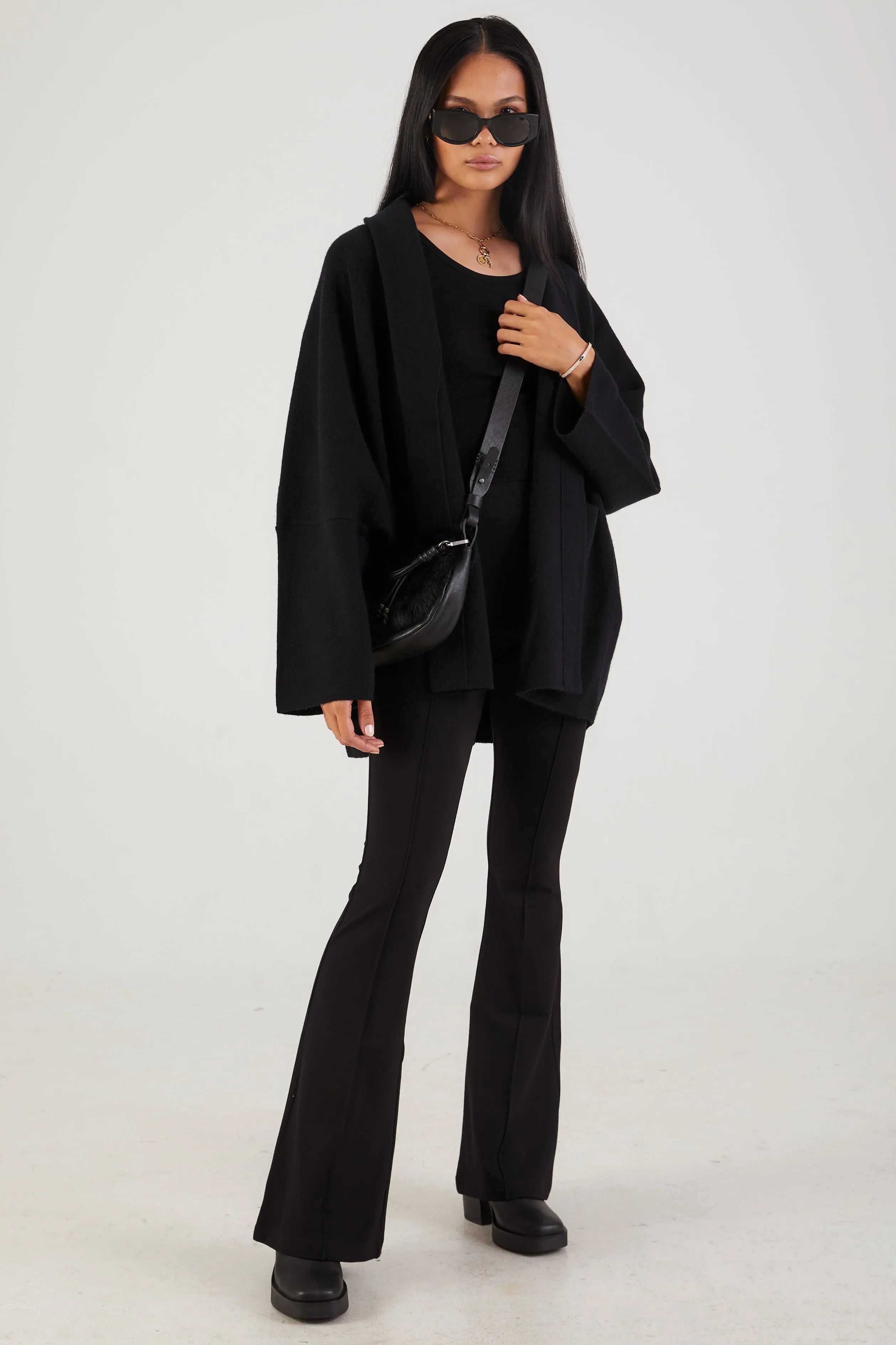 Kaden Oversized Cardigan in Black