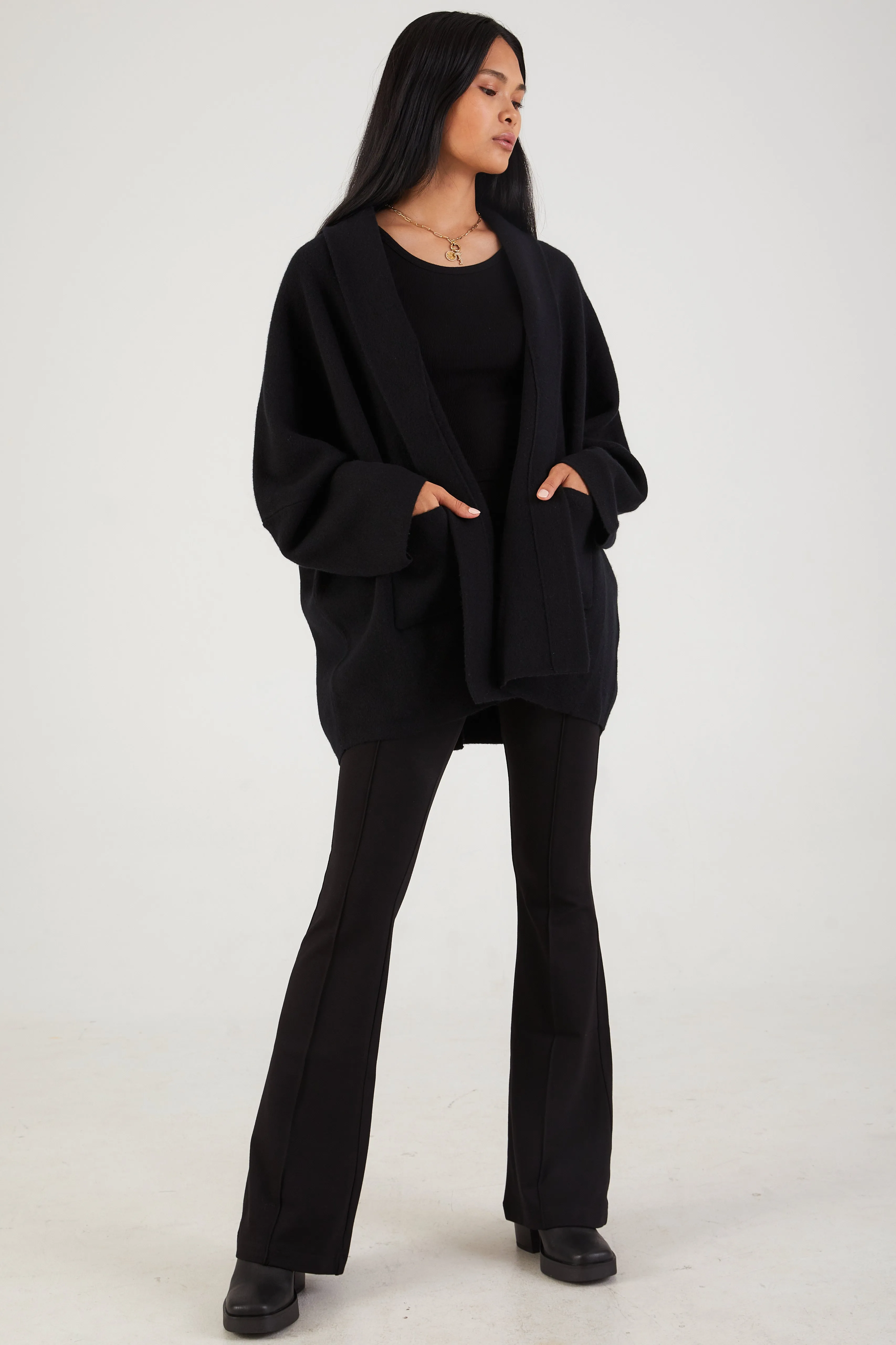 Kaden Oversized Cardigan in Black