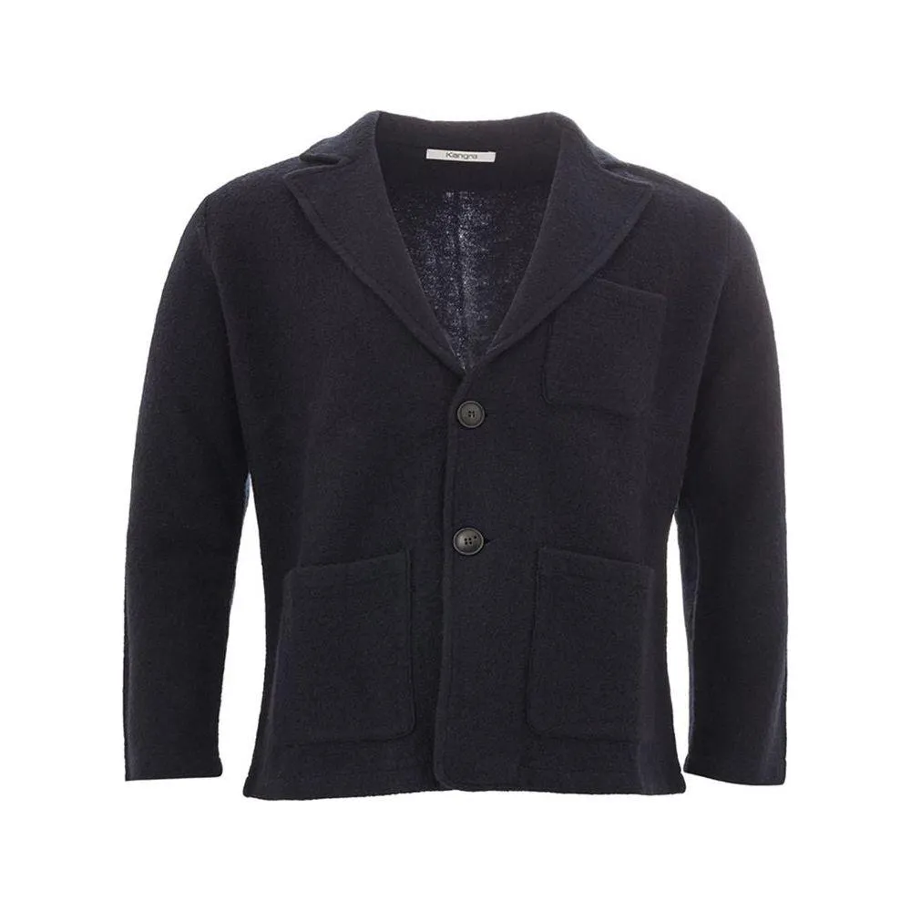 KANGRA Elegant Woolen Blue Jacket for Men