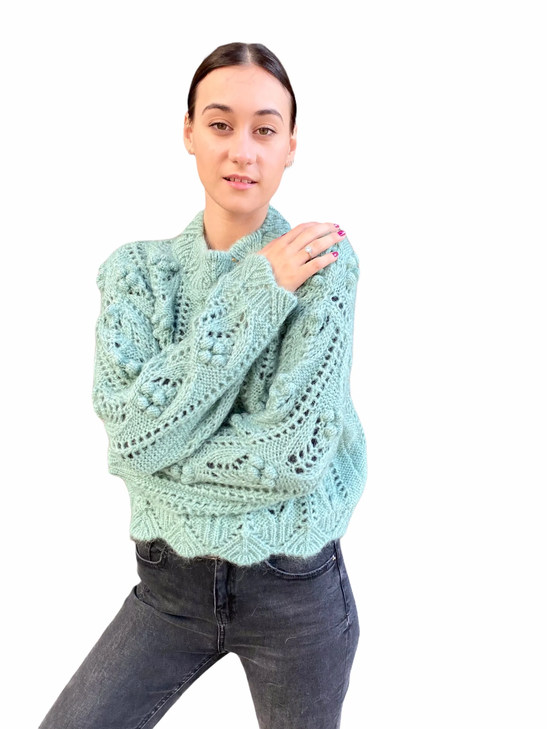 Kontatto light green pullover