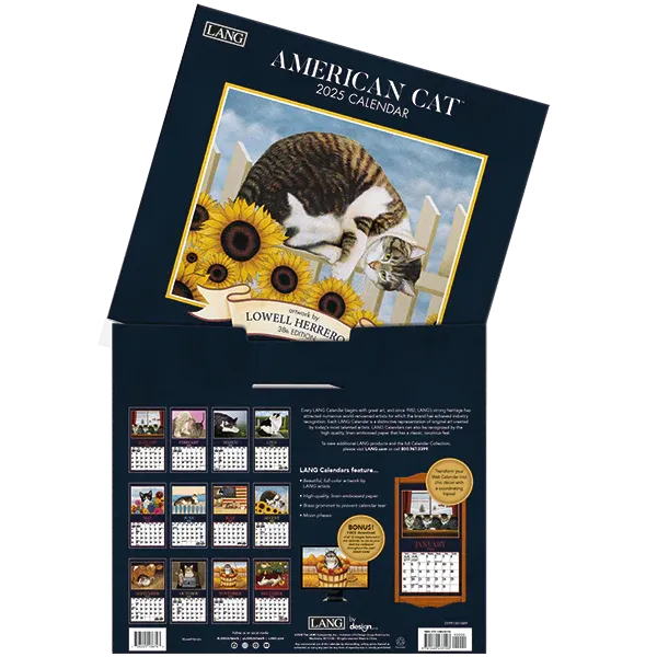 Lang Calendar: American Cat 2025