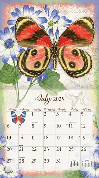 Lang Calendar: Butterflies 2025