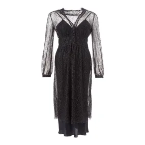 Lardini Elegant Black Nylon Dress