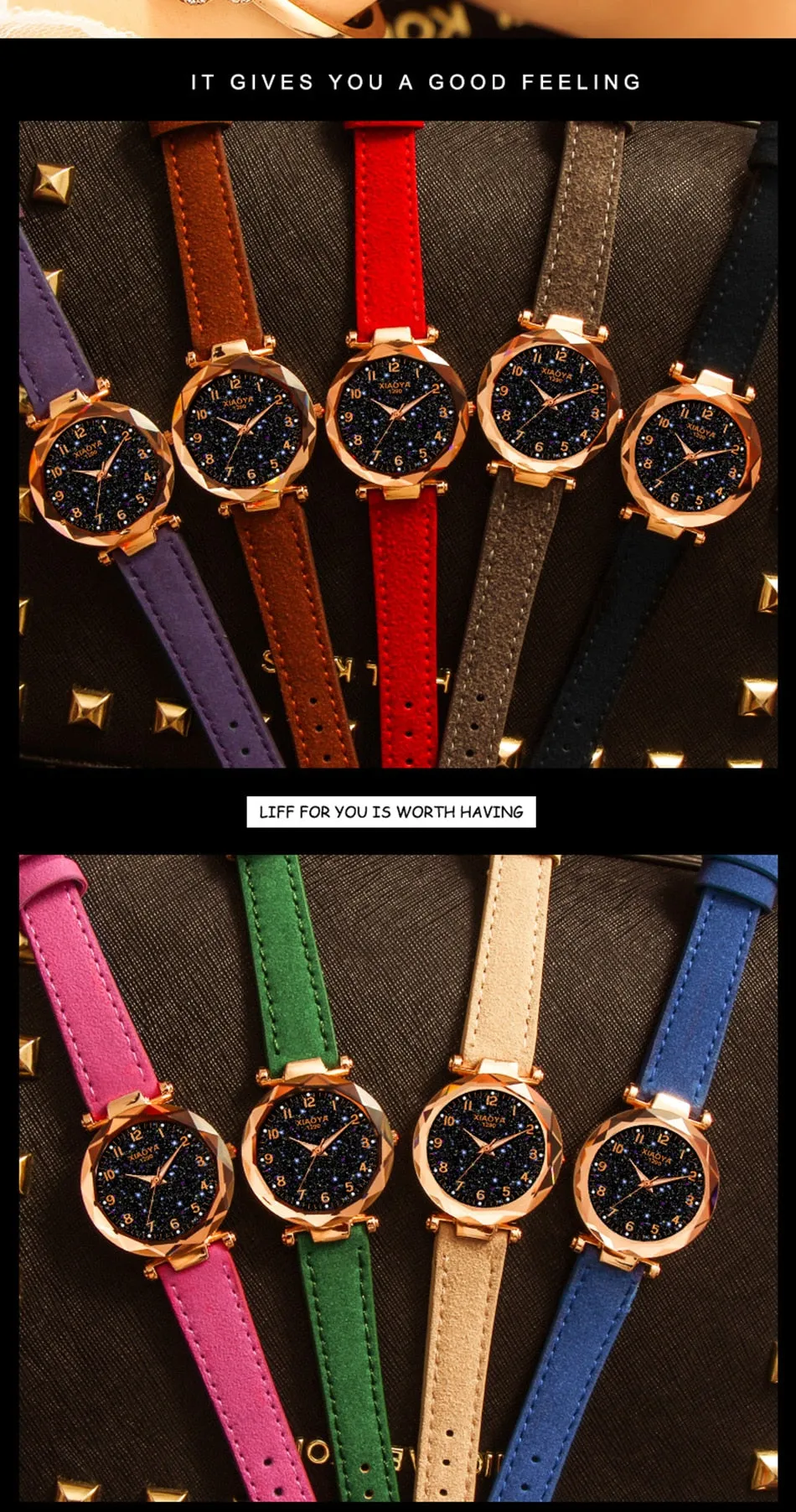 Leather Strap Luxury Women Watches