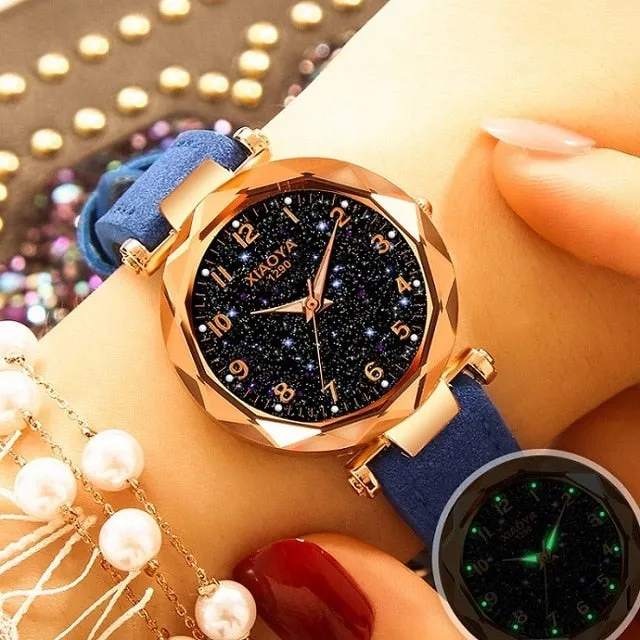 Leather Strap Luxury Women Watches