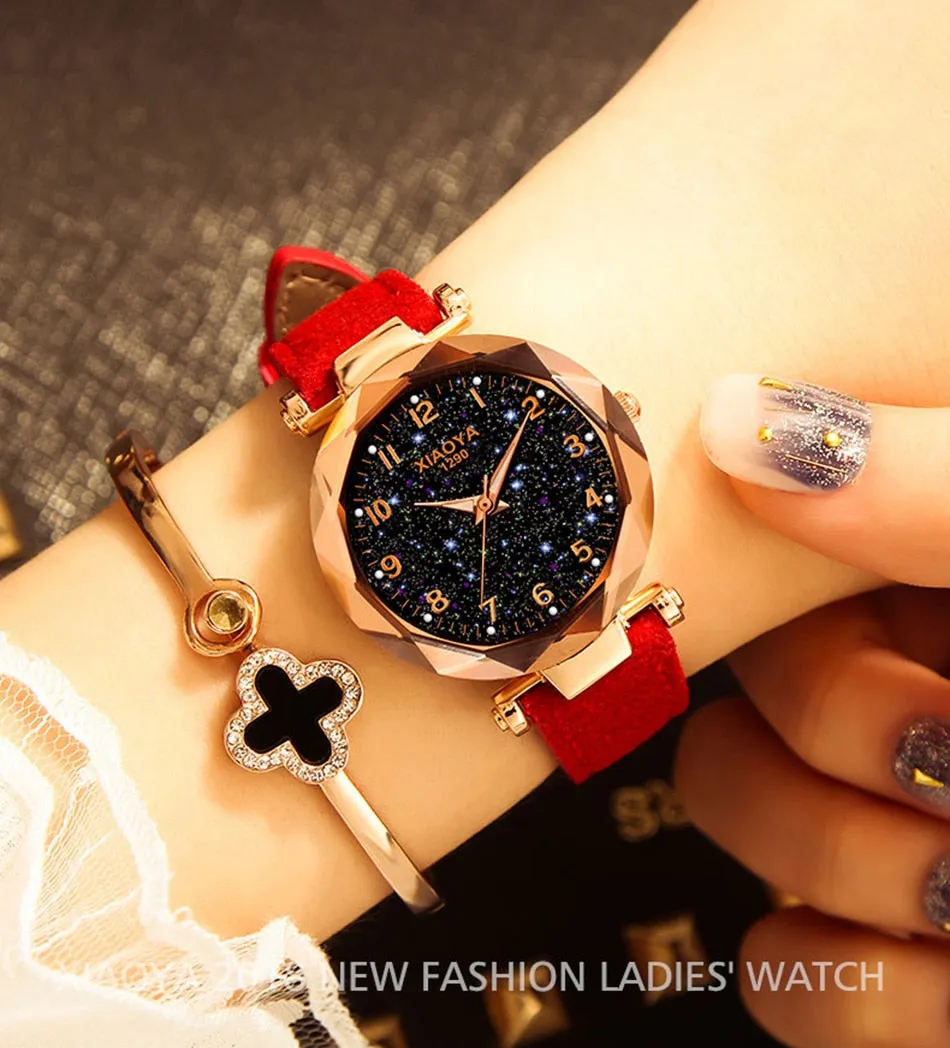 Leather Strap Luxury Women Watches