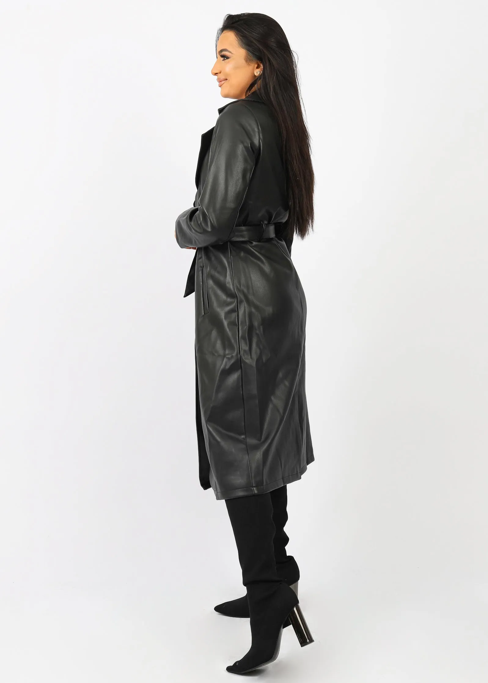 Lola Long Sleeve Coat With Belt