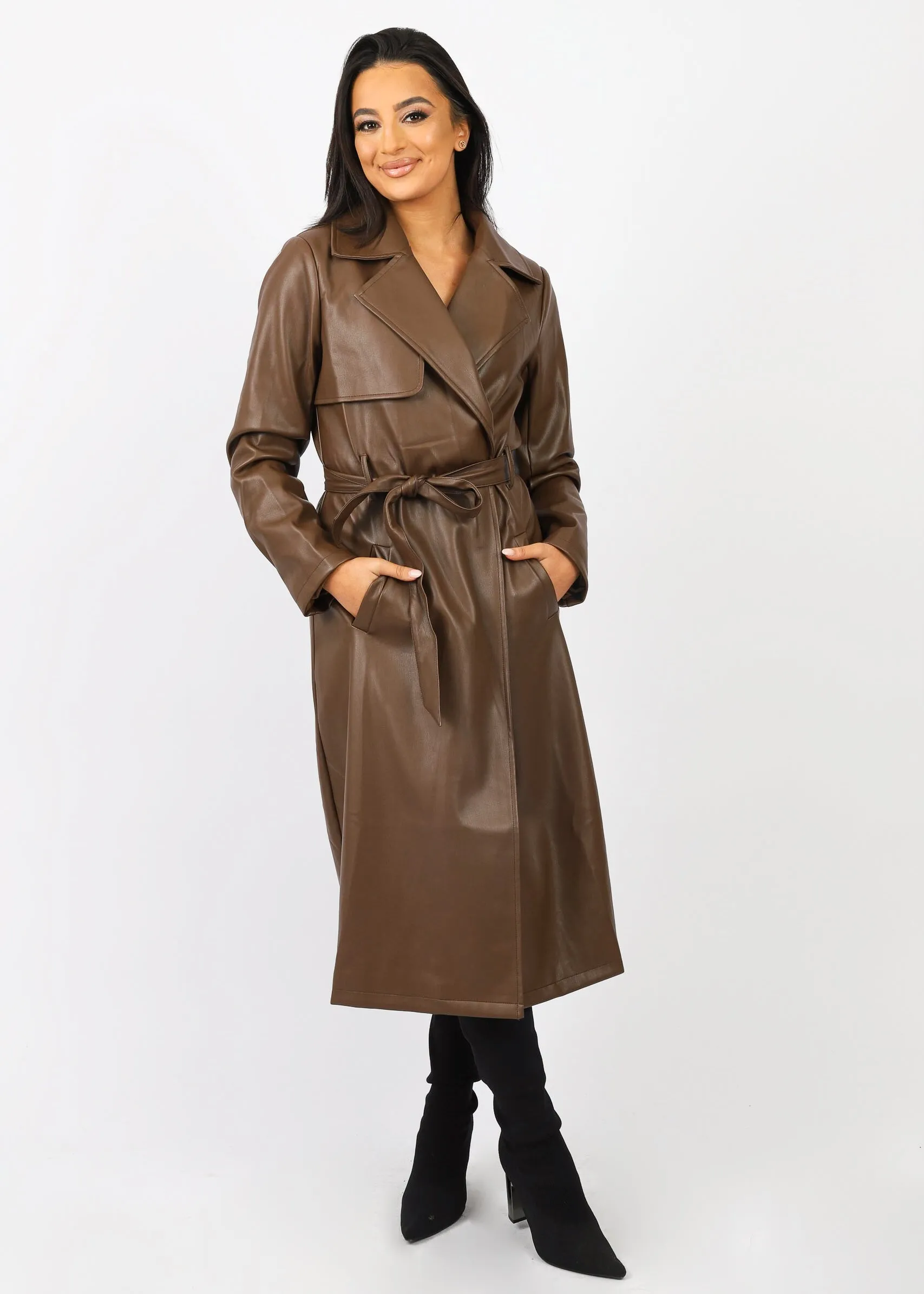 Lola Long Sleeve Coat With Belt