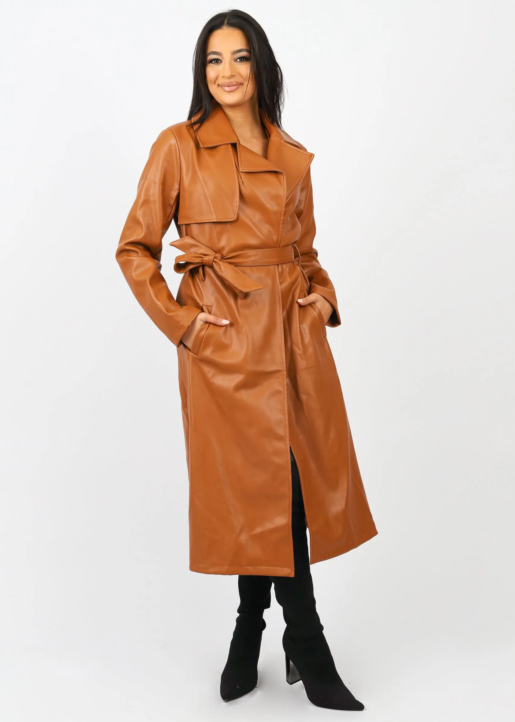 Lola Long Sleeve Coat With Belt