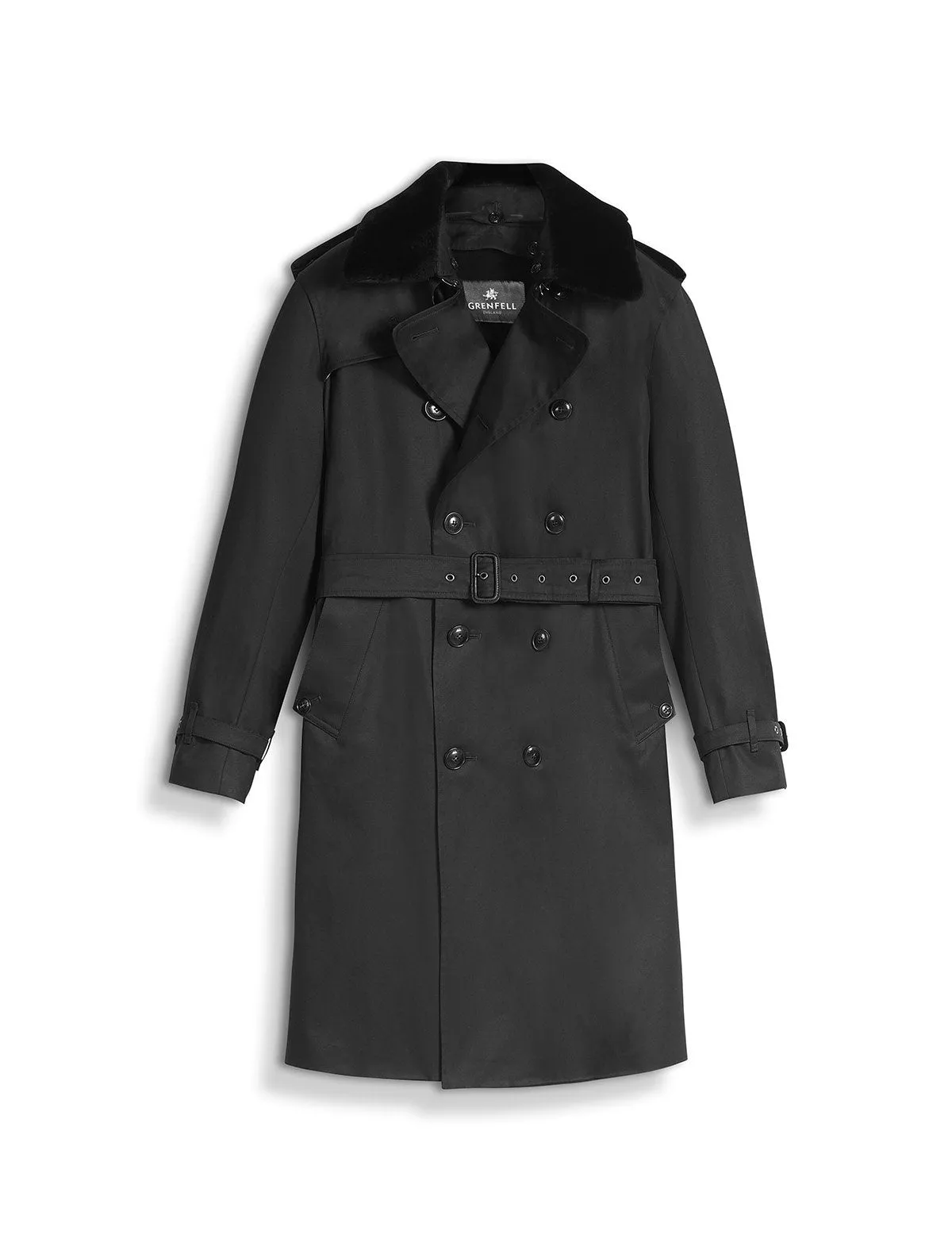 London Trench Coat Grenfell Cloth Black