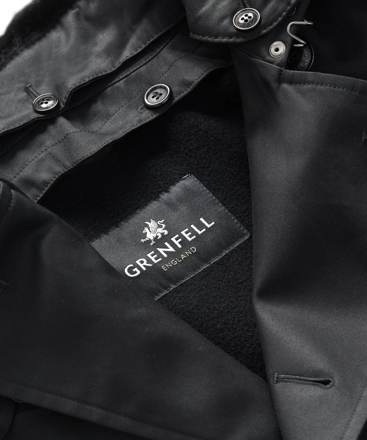 London Trench Coat Grenfell Cloth Black