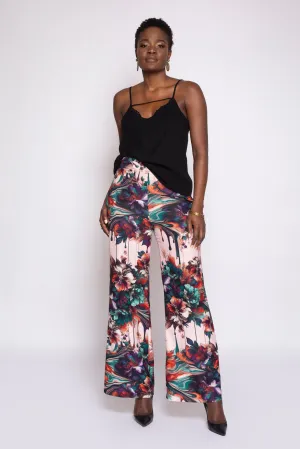 MADE TO ORDER: Viscera Oil Spill Print Wide Leg Tuxedo Pant