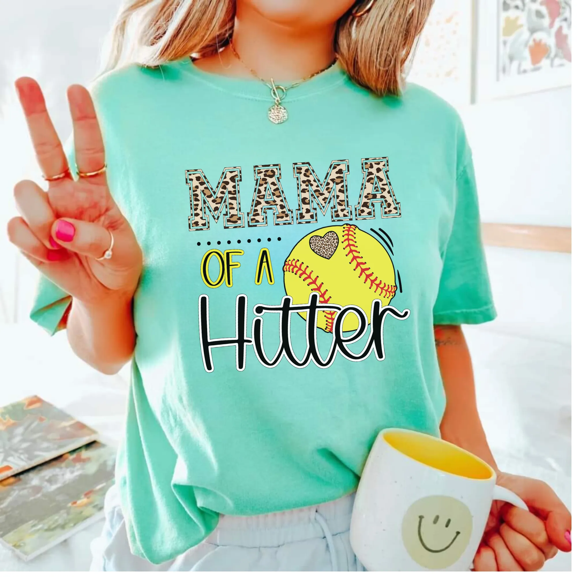 Mama Of A Hitter | Softball Mom Shirt