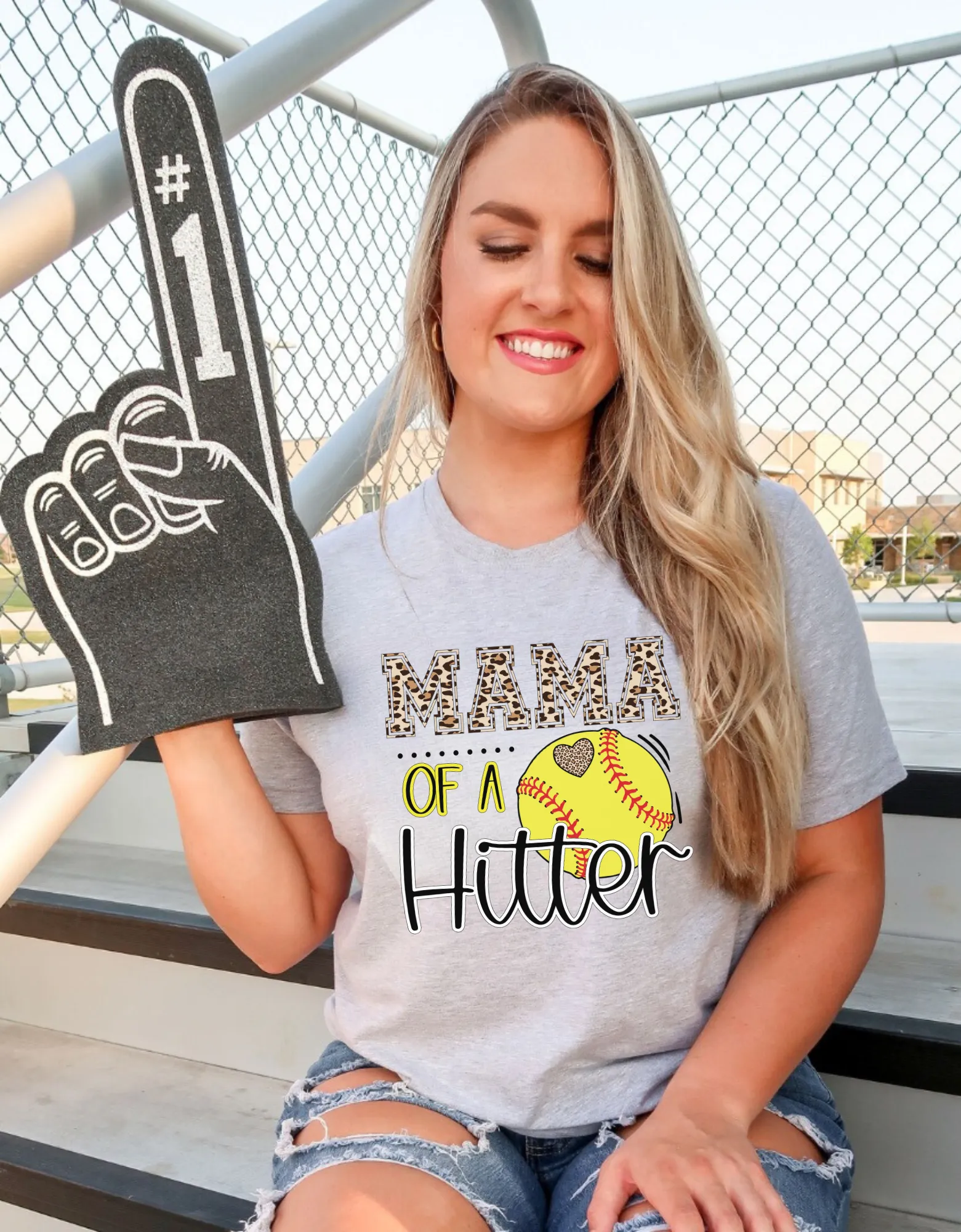 Mama Of A Hitter | Softball Mom Shirt