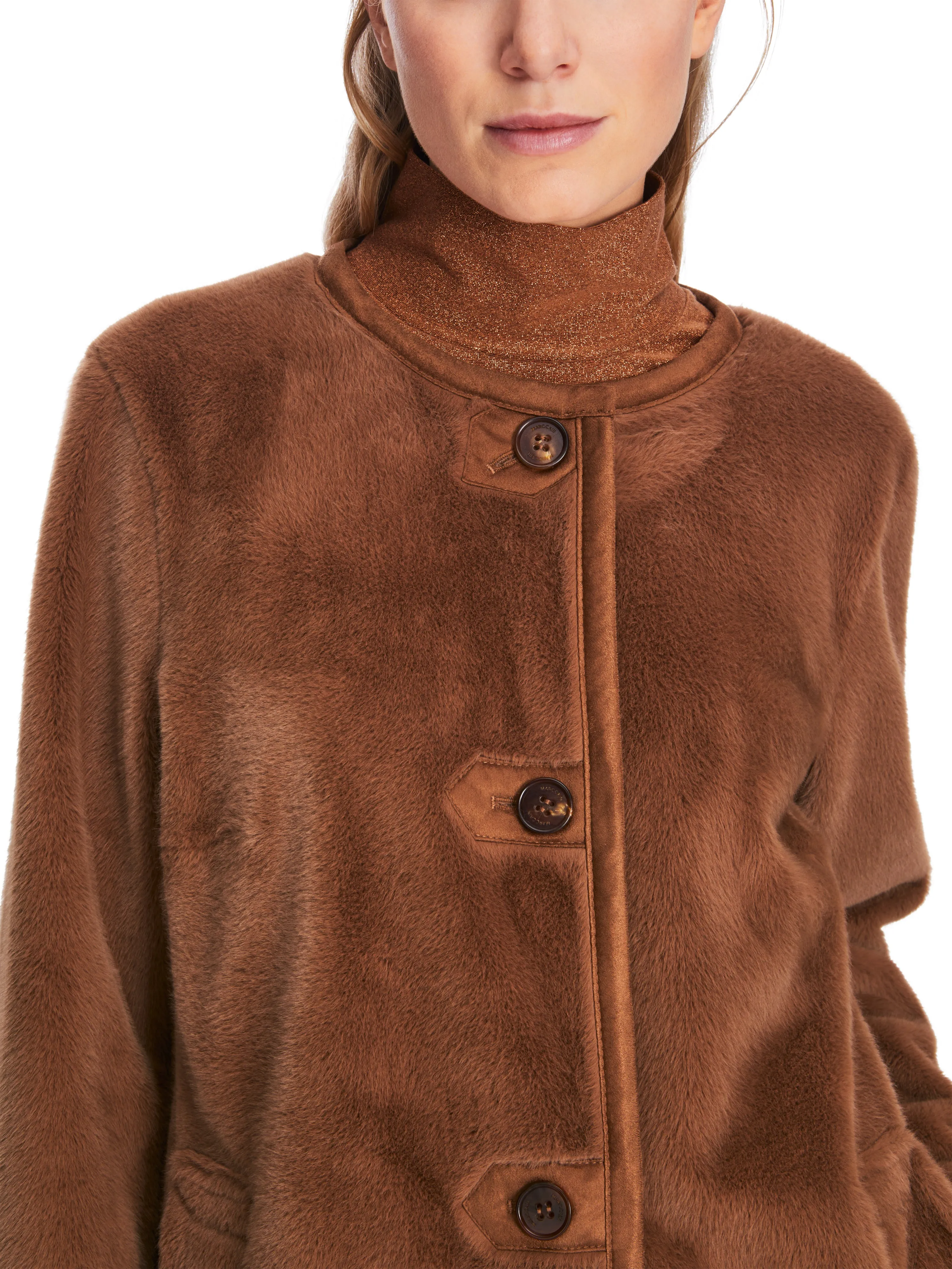 MARC CAIN Brown Fur Coat