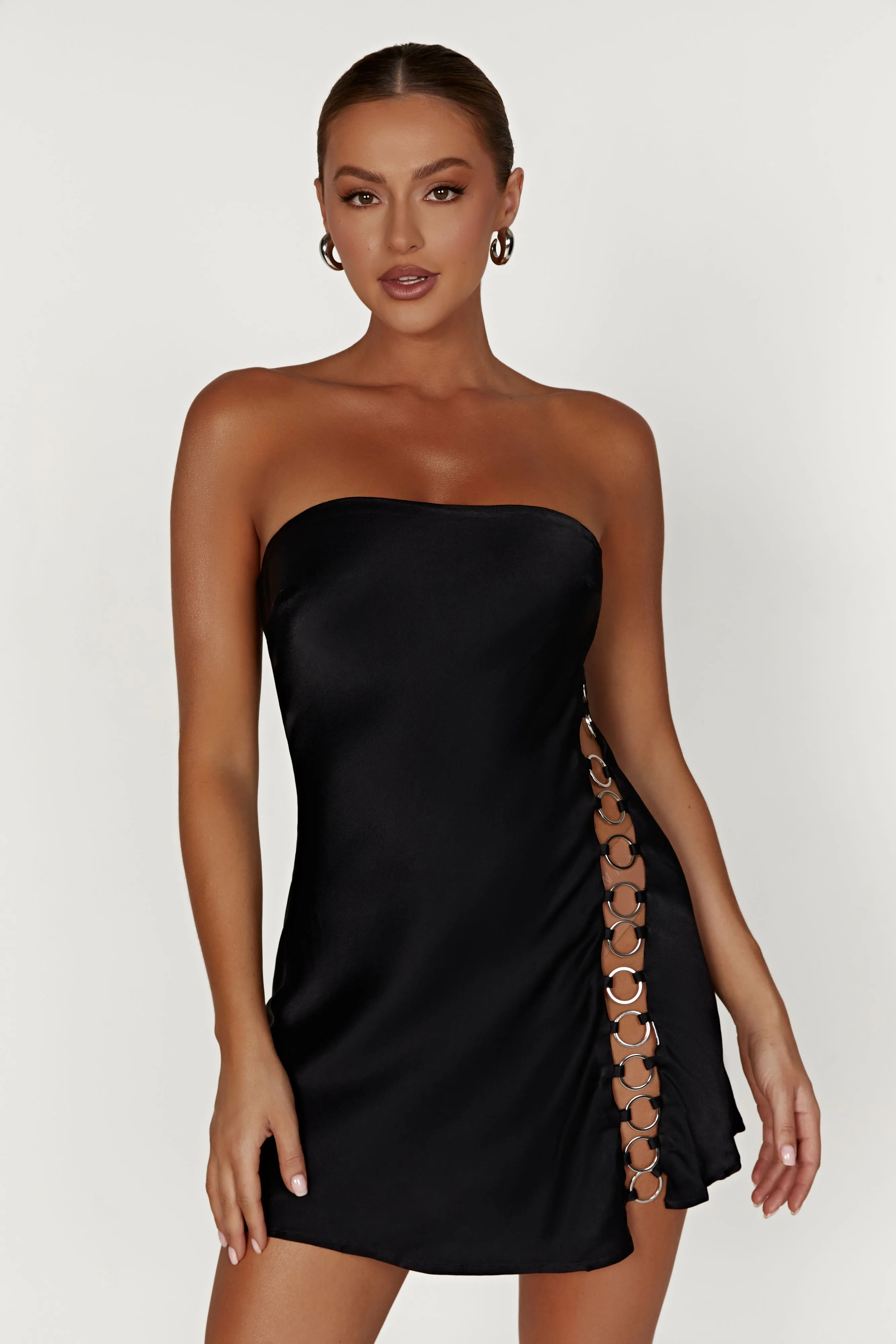 Maura Ring Mini Dress - Black