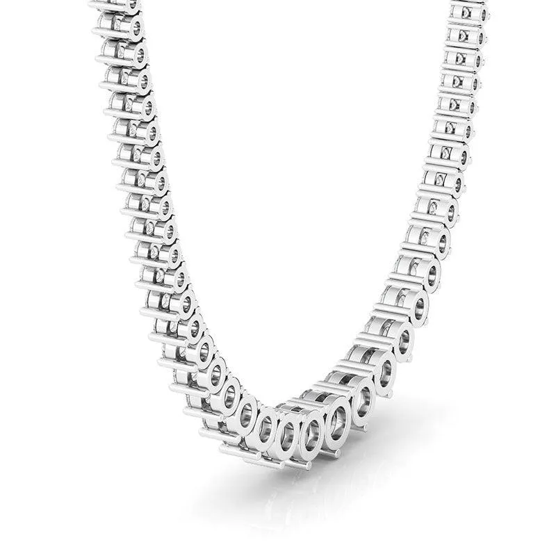 Men's 16 Carat Graduated Diamond Necklace