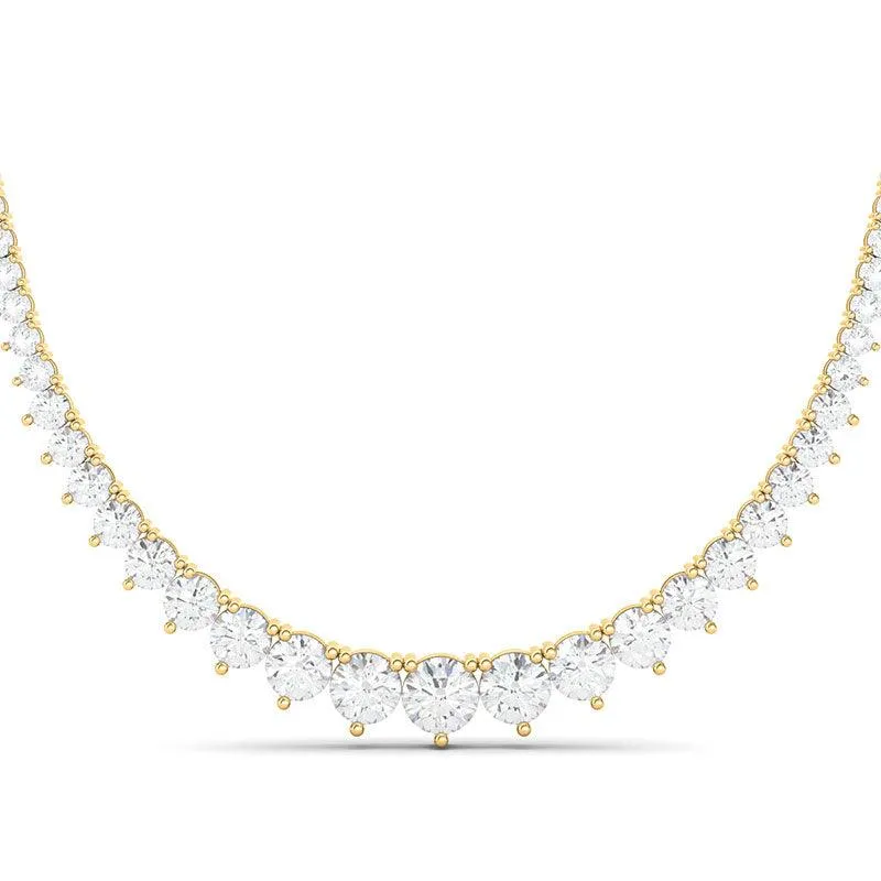 Men's 16 Carat Graduated Diamond Necklace