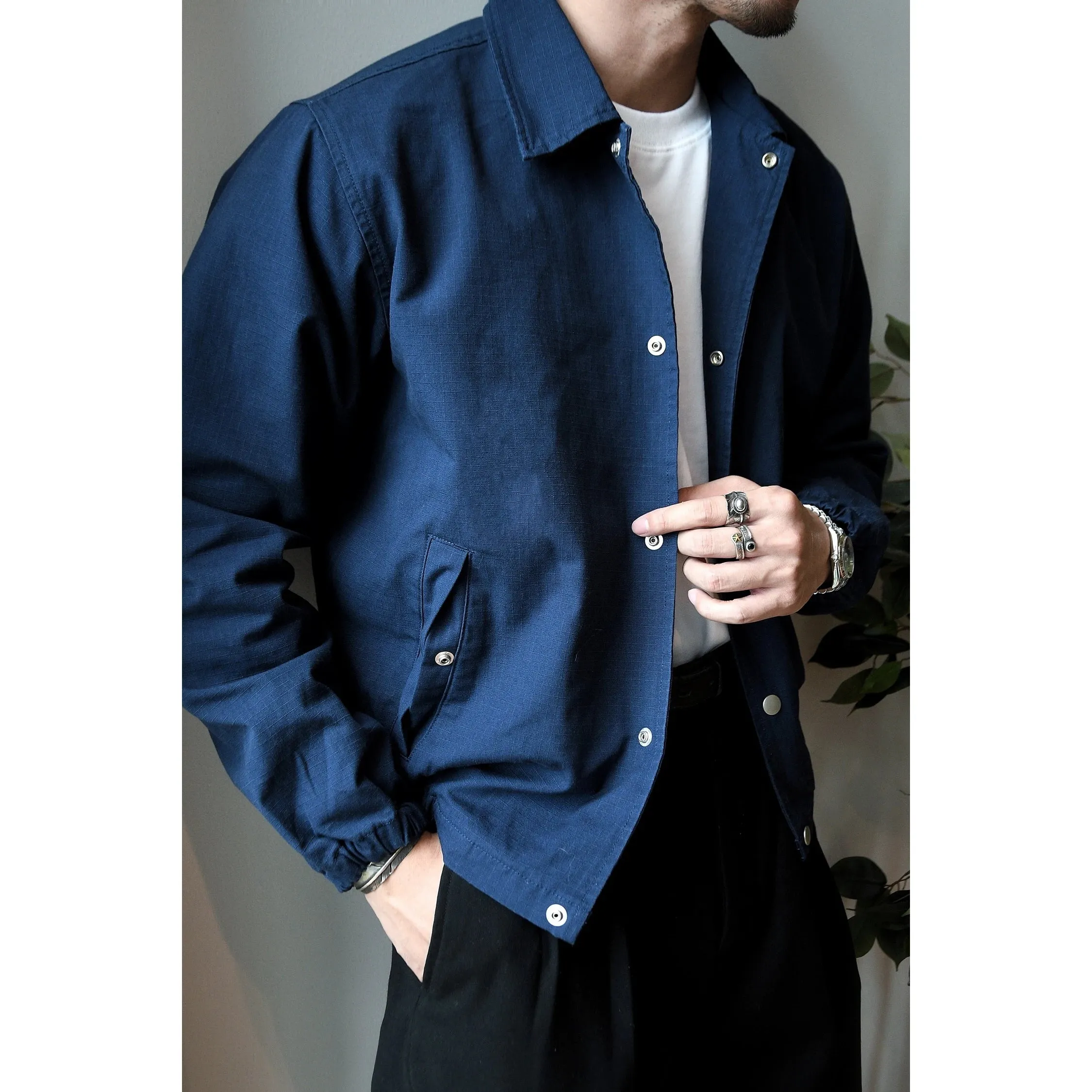 Men's Coach Jacket Short Loose Fit Sports Casual Motorcycle Minimalism